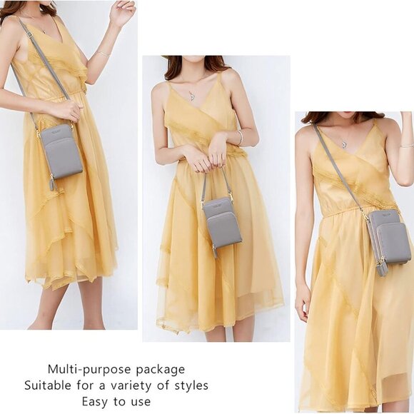 Small Crossbody Cell Phone Bag for Women, Mini Over Shoulder Handbag Purse with - Picture 6 of 6